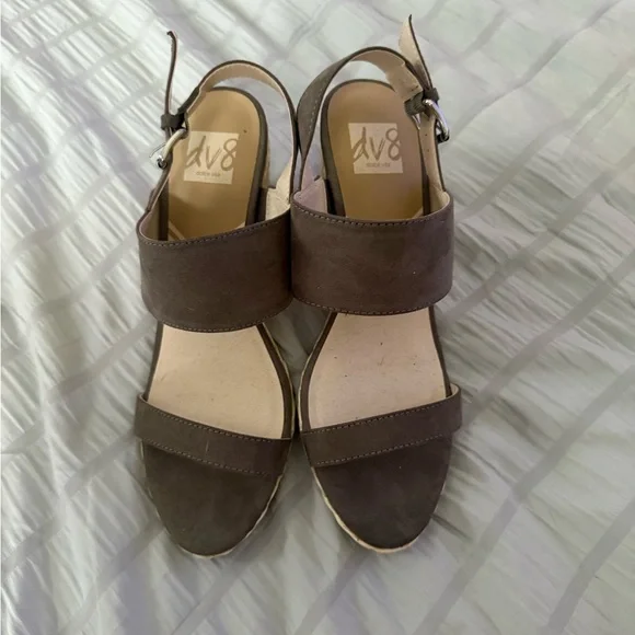 Dolce Vita Praiya Wedge Sandals Taupe Size 9 - Picture 4 of 7